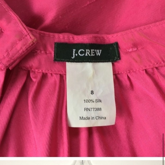 J Crew Breaded Top Vibrant Pink Size 8 - Picture 10 of 11